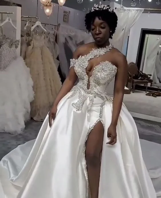 Off-Shoulder Dress White prom dress Wedding Dress       fg1899