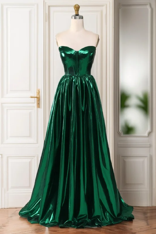 Fashionable Formal Dress A-Line Sweep-Brush Train Hot Stamping Cloth Prom Dress CS0446