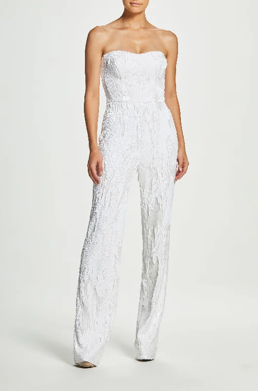 Pearl Embellished Gown Andy Jumpsuit