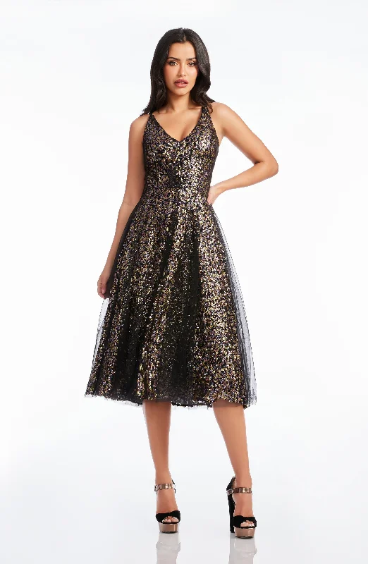 Romantic Floral Dress Courtney Scattered Sequin Dress