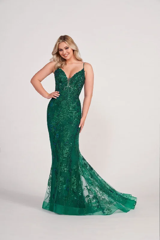 Draped Satin Gown Ellie Wilde EW34061 Dresses