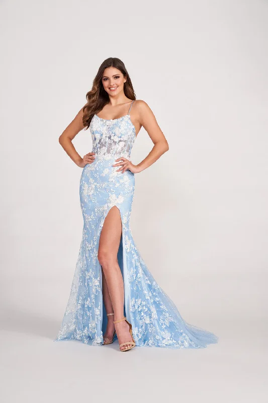 Side Slit Gown Ellie Wilde EW34068 Dresses