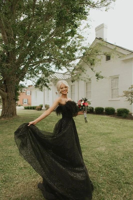 Burgundy Maxi Dress Black Strapless Beading A-Line Long Prom Dress Evening Gown with Feather,DP1212 Burgundy Maxi Dress Black Strapless Beading A-Line Long Prom Dress Evening Gown with Feather,DP1212