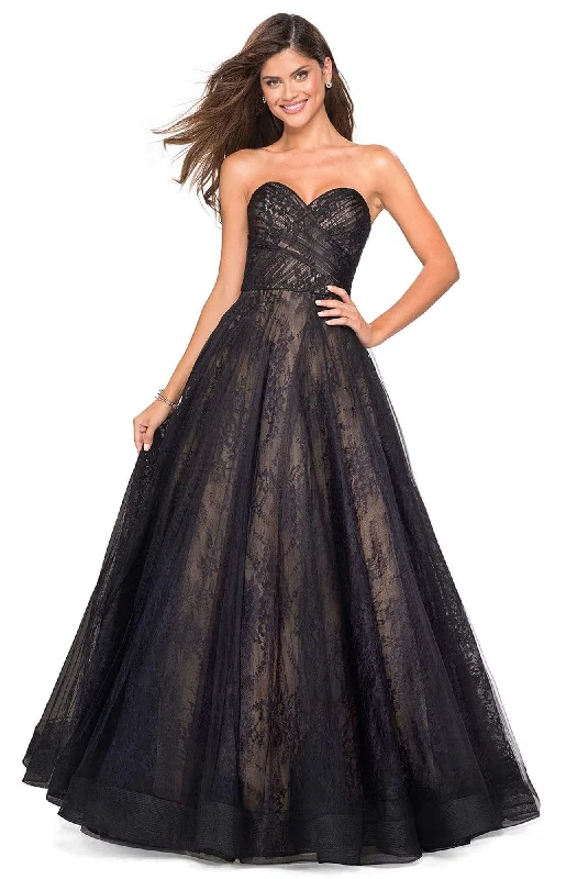 Pearl Embellished Gown La Femme 27135