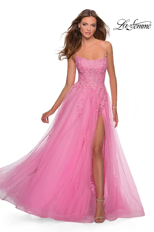 Satin Gown La Femme 28470 Dress