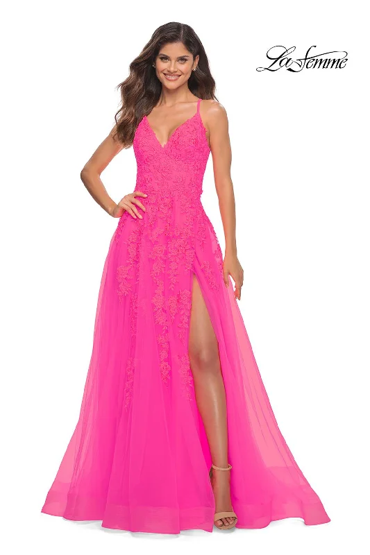 Fancy Embellished Dress La Femme 30303