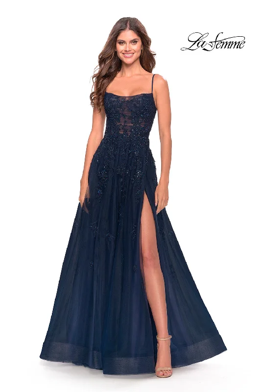 Regal Velvet Gown La Femme 31381 Dresses
