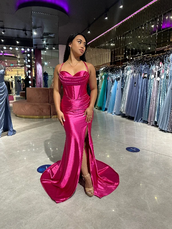 Pleated Gown P32687