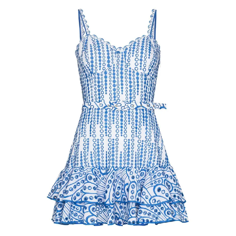 Organza Dress Pretty Scalloped Sweetheart Cami Smocked Belted Tiered Broderie Anglaise Mini Sundress Organza Dress Pretty Scalloped Sweetheart Cami Smocked Belted Tiered Broderie Anglaise Mini Sundress