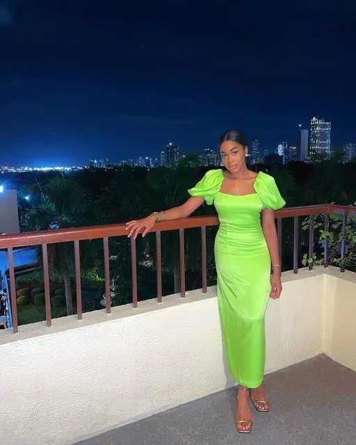 Show-Stopping Evening Gown Green Square Neck Short Sleeves Party Dress Wedding Guest Dress,DP1207 Show-Stopping Evening Gown Green Square Neck Short Sleeves Party Dress Wedding Guest Dress,DP1207