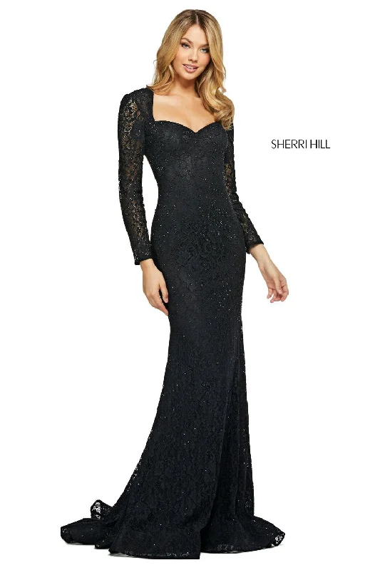 Asymmetrical Gown Sherri Hill 53682 Dress