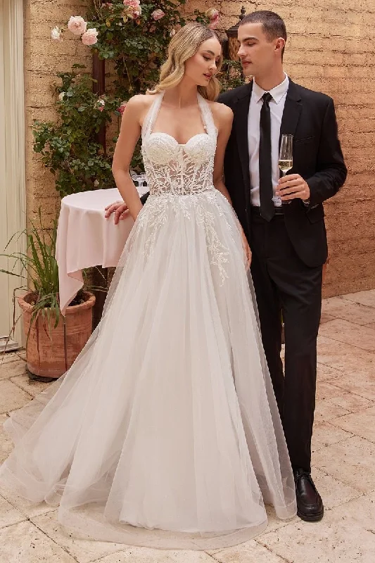 Off-Shoulder Dress Strapless A-Line Sweetheart Sheer Bodice Long Wedding Dress CDCD827W Off-Shoulder Dress Strapless A-Line Sweetheart Sheer Bodice Long Wedding Dress CDCD827W