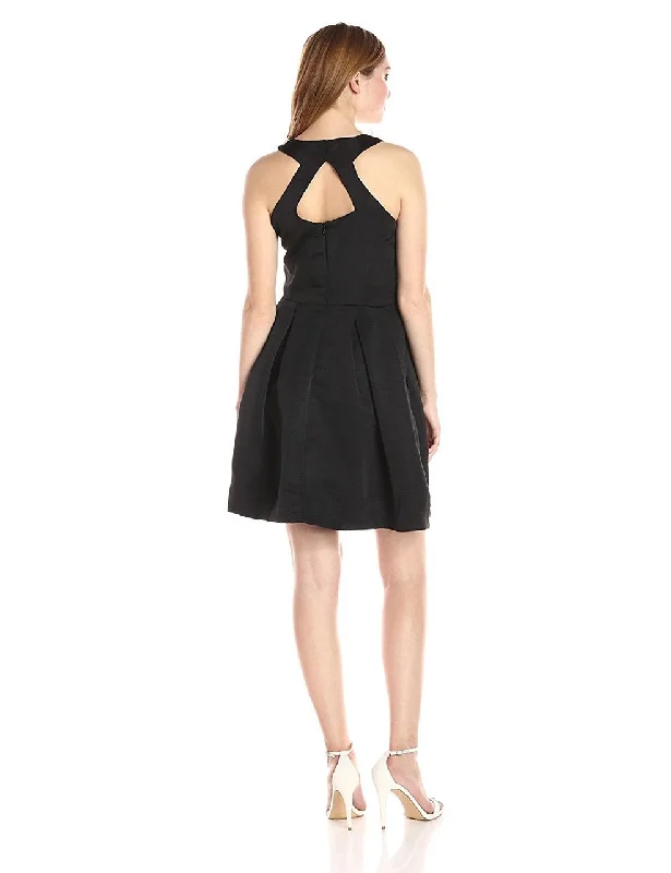 Modest Formal Dress Taylor - 8769MSC Keyhole Back Fit and Flare Short Dress
