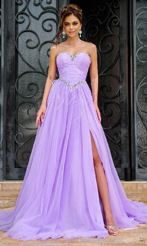 Prom Dress Portia and Scarlett PS24632 - Beaded Trim Strapless Prom Gown